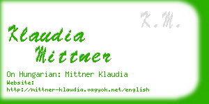 klaudia mittner business card
